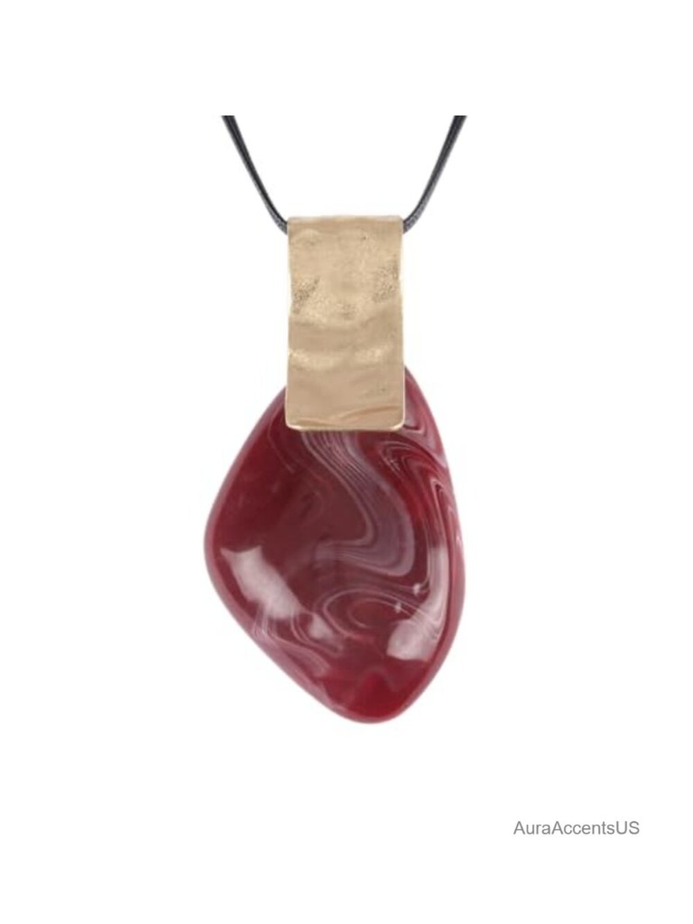 Boho Long Cord Pendant Necklace Gold Plated Statement Women